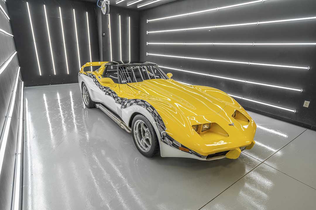 Yellow Old Stingray Corvette 1